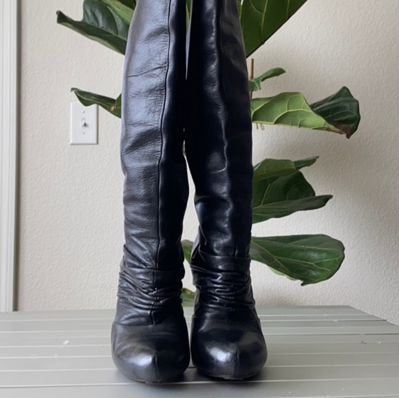 ASH Leather❤ 4Wooden Heel Boots - Picture 2 of 7